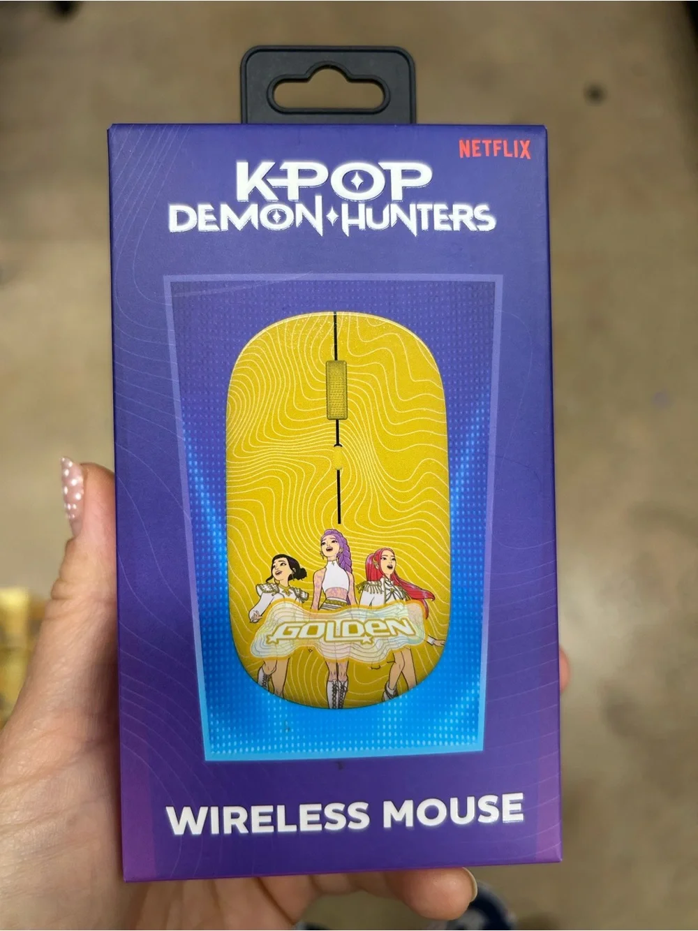 K-Pop Demon Hunters Golden Wireless Mouse